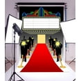 thumbnail image 1 of ABPHOTO 5x7ft Photography Backdrop Hollywood Stage Lights Red Carpet Abstract Glitter Sequins Interior Photo Background Backdrops, 1 of 4