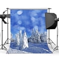 thumbnail image 1 of ABPHOTO 5x7ft Photography Backdrop Snow Covered Landscape Rural Forest Bokeh Halos Glitter Sequins Merry Christmas Backdrops Seamless Children Adults Happy New Year, 1 of 3