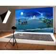 thumbnail image 1 of ABPHOTO 7x5ft Photography Backdrop Christmas Coconut Tree Camel Castle House Shining Lights Starry Moon Night Blue Sky Fantasy Photo Background Backdrops, 1 of 4