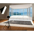 thumbnail image 1 of ABPHOTO 7x5ft Photography Backdrop Empty Modern Lounge Area with Large Bay Window with Sea View Photo Background Backdrops, 1 of 4