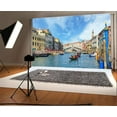 thumbnail image 1 of ABPHOTO 7x5ft Photography Backdrop Gondola at the Rialto Bridge in Venice Landmark City Landscape Photo Background Backdrops, 1 of 4