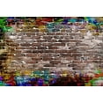 thumbnail image 1 of ABPHOTO 7x5ft Photography Backdrop Graffiti Brick Wall Grunge Texture Background Backdrops for Photo Shoots Newborn Lovers Party Adult Kids Baby, 1 of 4