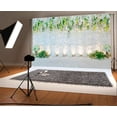 thumbnail image 1 of ABPHOTO 7x5ft Photography Backdrop Shabby Chic Wall Blooming Flowers Vine Photo Background Backdrops, 1 of 4
