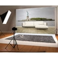thumbnail image 1 of ABPHOTO 7x5ft Photography Backdrop Statue of Liberty New York City Green Trees River Interior Wallpaper White Sofa Brick Wood Floor Photo Background Backdrops, 1 of 4