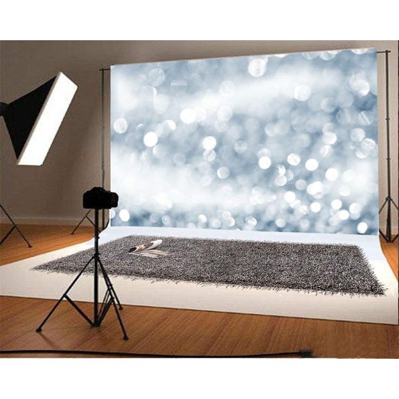 ABPHOTO 7x5ft Photography Backdrop Valentine's Day Bokeh Halos Glitter Sequins Romantic Girl Photo Background Backdrops