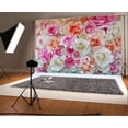thumbnail image 1 of ABPHOTO 7x5ft Photography Backdrop atio Paper Flowers Blooming Rose Floral Wallpaper Photo Background Backdrops, 1 of 4