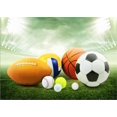 thumbnail image 1 of ABPHOTO 7x5ft Sports Game Backdrop Interior Stadium Football Basketball Baseball American Soccer Backdrops for Photography Shining Lights Green Grassland Photo Background Boys Men Studio Props, 1 of 4