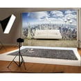 thumbnail image 1 of ABPHOTO 7x5t Photography Backdrop New York City Skyscraper Building Blue Sy White Cloud Wallpaper White Sofa Ric Wood Floor Photo Background Backdrops, 1 of 4