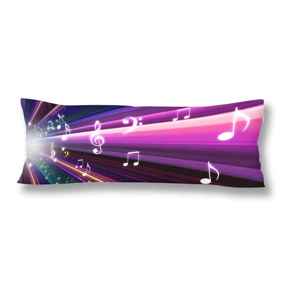 ABPHOTO Abstract Colorful Music Notes Body Pillow Covers Case Pillowcase 20x60 inch Couch