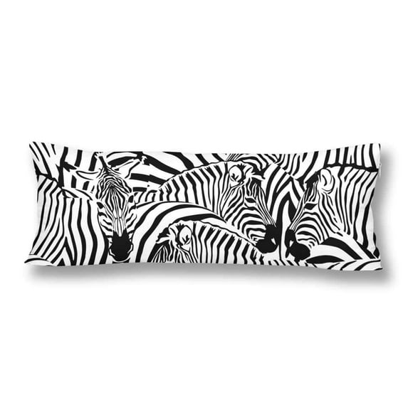 ABPHOTO Abstract Zebra Animal Body Pillow Covers Case Protector 20x60 inch