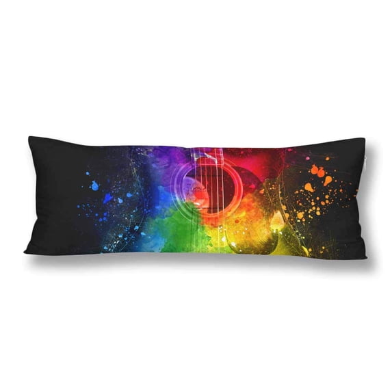 ABPHOTO Acoustic-guitar Body Pillow Covers Pillowcase Throw Pillows 20x60 inch