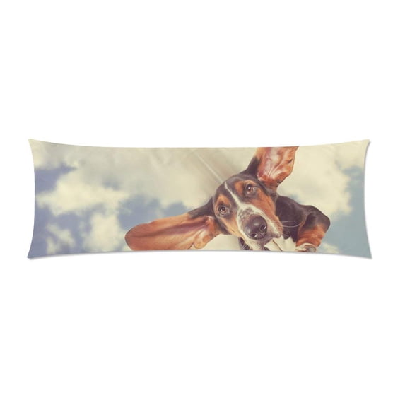 ABPHOTO Basset Body Pillowcase Pillow Cover Pillow Protector Two Sides Printing 20x60 inch