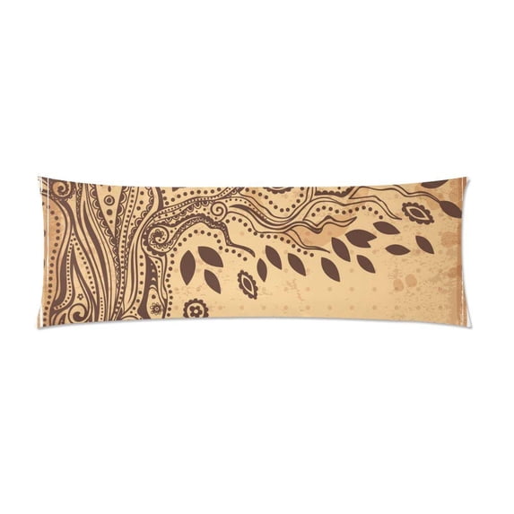 ABPHOTO Beautiful Unique Ethnic Tree of Life Long Body Pillowcase Pillow Cover Pillowslip 20x60 inch
