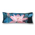 thumbnail image 1 of ABPHOTO Blooming Lotus Leaves Water Lilies Flower Body Pillow Covers Case Pillowcase 20x60 inch Couch, 1 of 2