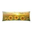thumbnail image 1 of ABPHOTO Body Pillowcase Sunflowers Sunset Pillow Cover Pillow Protector Two Sides Printing 20x60 inch, 1 of 1