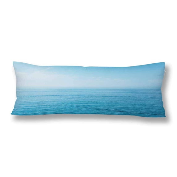 ABPHOTO Calm Sea Ocean Blue Sky Body Pillow Covers Case Protector 20x60 inch