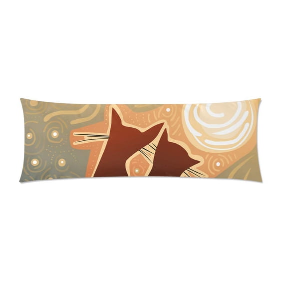 ABPHOTO Cats in Love Body Pillow Covers Pillowcase Throw Pillows 20x60 inch