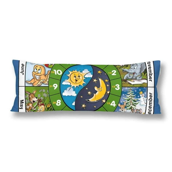 ABPHOTO Christmas Body Pillow Covers Pillowcase Throw Pillows 20x60 inch