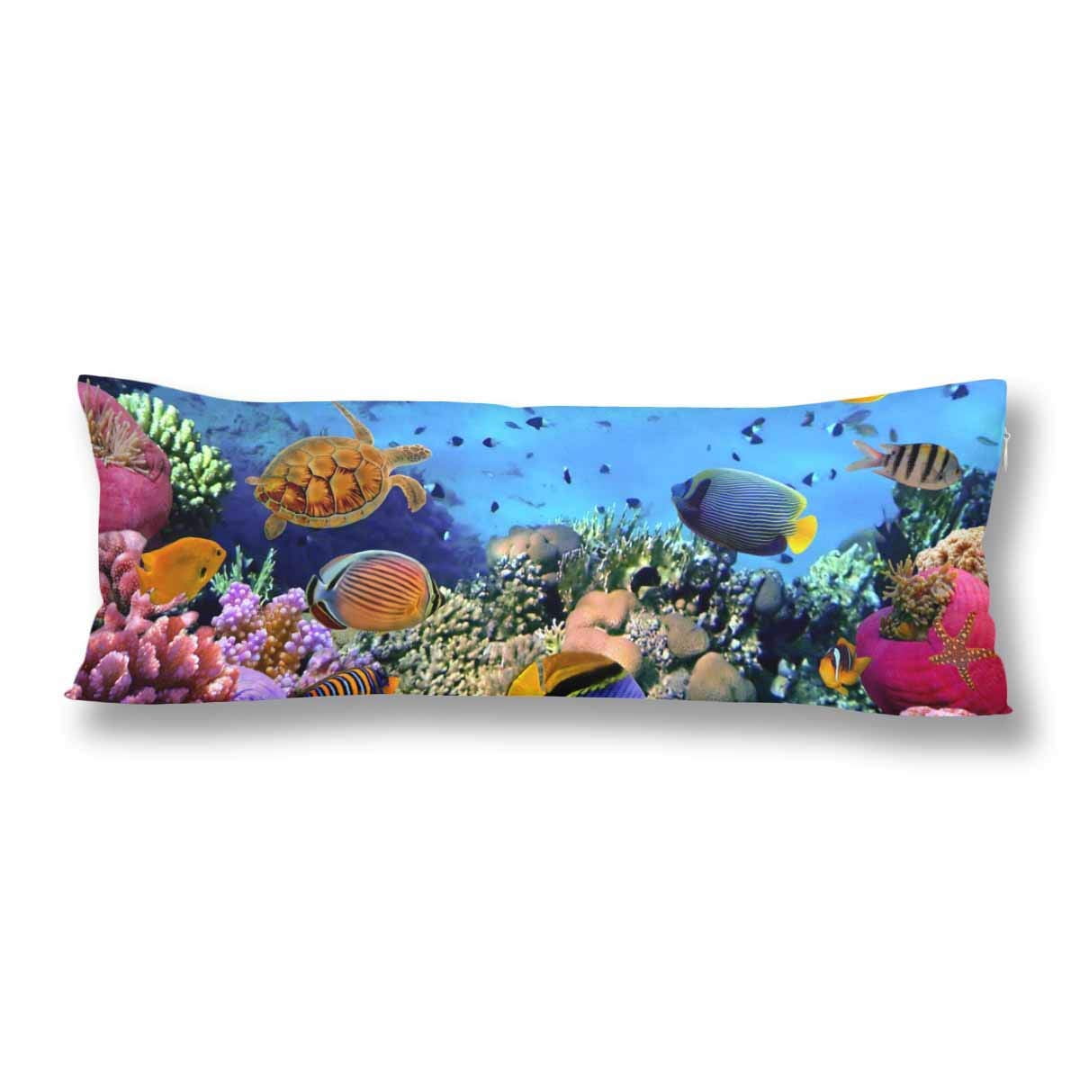ABPHOTO Coral Colony Red Sea Water Sea Fish Body Pillow Covers Case