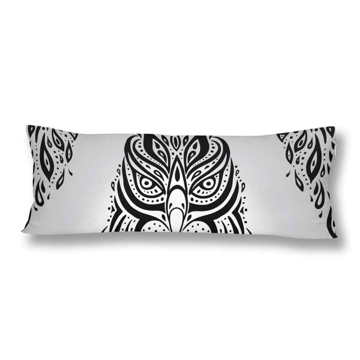 ABPHOTO Decorative Owl Body Pillow Covers Pillowcase Throw Pillows