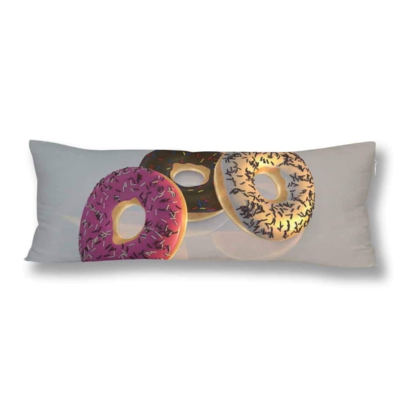 ABPHOTO Donuts Body Pillow Covers Pillowcase Throw Pillows 20x60 inch