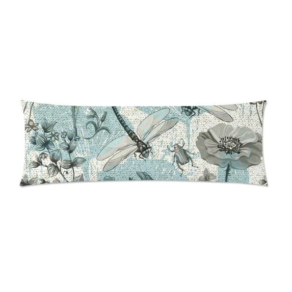 ABPHOTO Dragonflies Body Pillowcase Pillow Cover Pillow Protector Two Sides Printing 20x60 inch