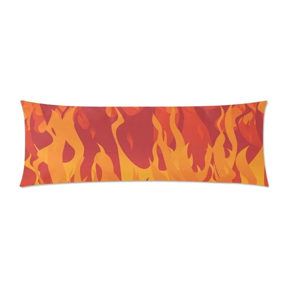 ABPHOTO Fire Body Pillowcase Pillow Cover Pillow Protector Two Sides Printing 20x60 inch