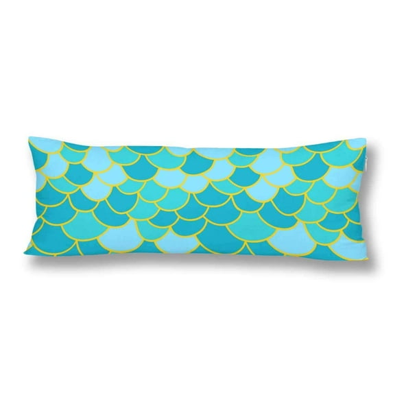 ABPHOTO Fish Seamless Geometric Pattern Body Pillow Covers Case Protector 20x60 inch
