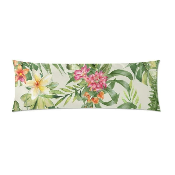 ABPHOTO Floral Long Body Pillowcase Pillow Cover Pillowslip 20x60 inch