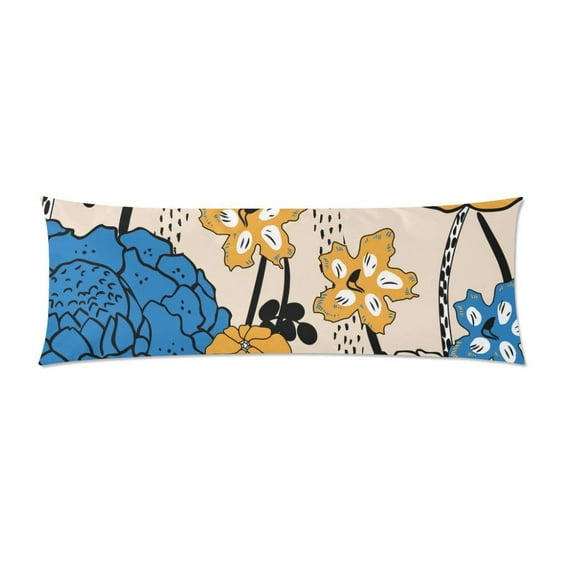 ABPHOTO Floral Long Body Pillowcase Pillow Cover Pillowslip 20x60 inch