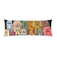 thumbnail image 1 of ABPHOTO Funny Dogs Family Body Pillow Covers Pillowcase Throw Pillows 20x60 inch, 1 of 2