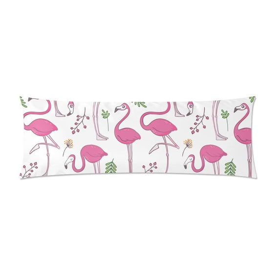 ABPHOTO Funny Flamingos Body Pillow Covers Pillowcase Throw Pillows 20x60 inch