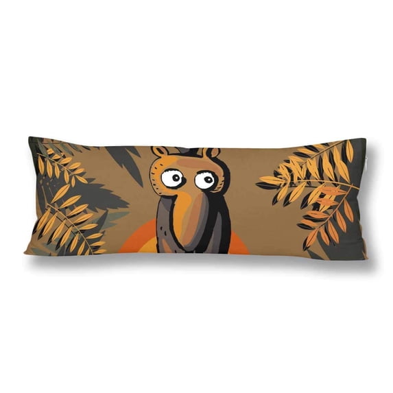 ABPHOTO Funny Fox Body Pillow Covers Pillowcase Throw Pillows 20x60 inch