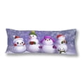 thumbnail image 1 of ABPHOTO Funny Snowmen Standing in Group Winter Christmas Body Pillow Covers Case Protector 20x60 inch, 1 of 2