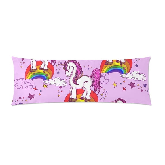 ABPHOTO Funny Unicorns Long Body Pillowcase Pillow Cover Pillowslip 20x60 inch