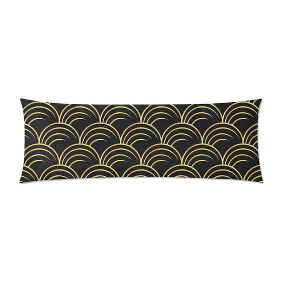 ABPHOTO Golden Circles Body Pillowcase Pillow Cover Pillow Protector Two Sides Printing 20x60 inch