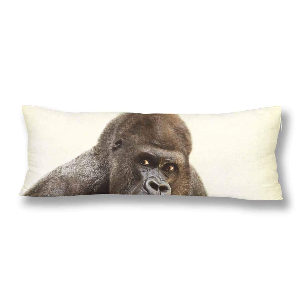 Abphoto Gorilla Body Pillow Covers Pillowcase Throw Pillows 20x60 inch