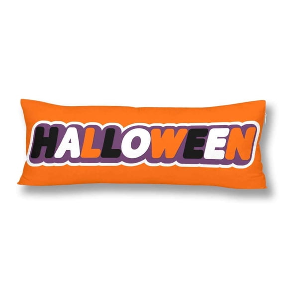 ABPHOTO Halloween Word Sticker Body Pillow Covers Case Protector 20x60 inch