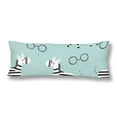 thumbnail image 1 of ABPHOTO Hand Drawn Funny Zebra Body Pillow Covers Pillowcase Throw Pillows 20x60 inch, 1 of 2