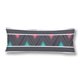 thumbnail image 1 of ABPHOTO Hipster Chevron Abstract Geometric Triangle Body Pillow Covers Case Protector 20x60 inch, 1 of 2