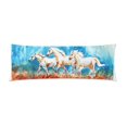 thumbnail image 1 of ABPHOTO Horses Running Body Pillow Covers Pillowcase Throw Pillows 20x60 inch, 1 of 1