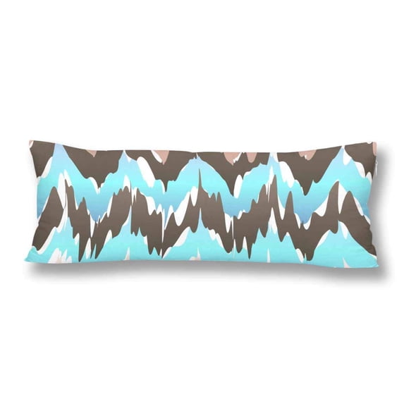 ABPHOTO Ikat Geometric Seamless Pattern Rose Blue Colors Body Pillow Covers Case Protector 20x60 inch