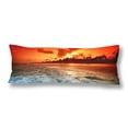 thumbnail image 1 of ABPHOTO Landscape Sea Ocean Wave Sunset Body Pillow Covers Case Protector 20x60 inch, 1 of 2