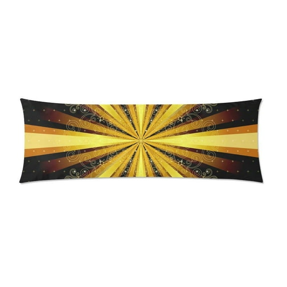 ABPHOTO Mandala And Rays Body Pillowcase Pillow Cover Pillow Protector Two Sides Printing 20x60 inch