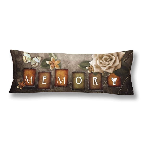 ABPHOTO Memory Body Pillow Covers Pillowcase Throw Pillows 20x60 inch
