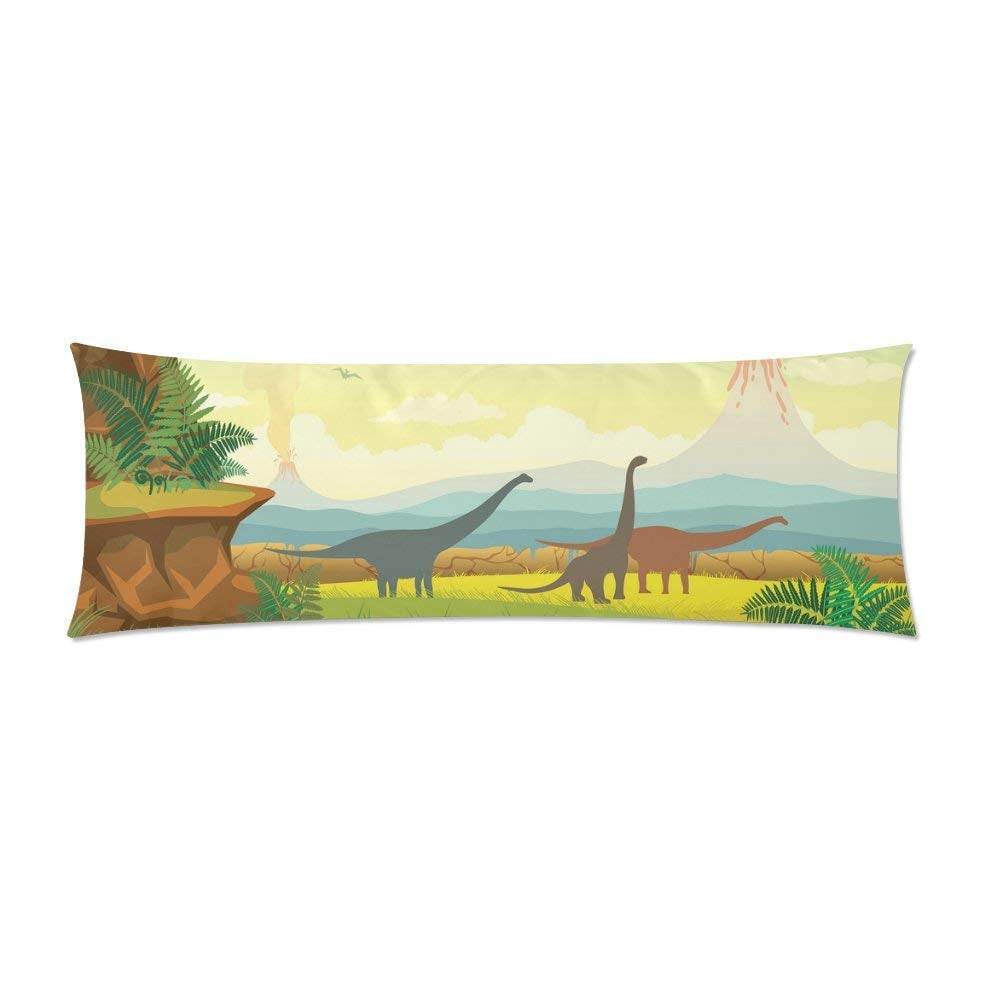 ABPHOTO Mountains Dinosaurs Body Pillowcase Pillow Cover Pillow
