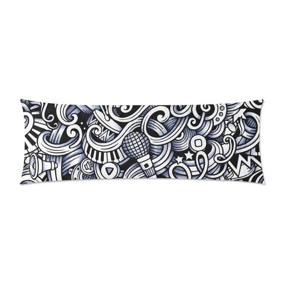 ABPHOTO Music Style Body Pillowcase Pillow Cover Pillow Protector Two Sides Printing 20x60 inch