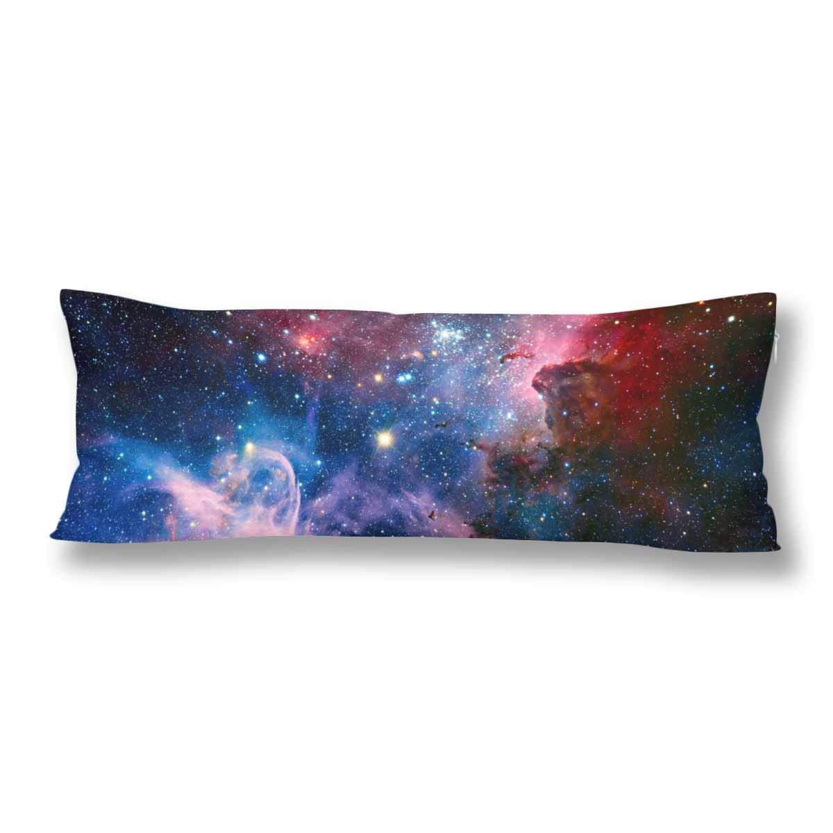 ABPHOTO Nebula Galaxy Space Body Pillow Covers Pillowcase 20x60 inch