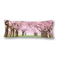 thumbnail image 1 of ABPHOTO Ornamental Garden Blossoming Cherry Trees Fresh Green Lawn Body Pillow Covers Case Protector 20x60 inch, 1 of 2