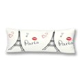 thumbnail image 1 of ABPHOTO Paris Eiffel Tower Seamless Pattern Body Pillow Covers Case Protector 20x60 inch, 1 of 2